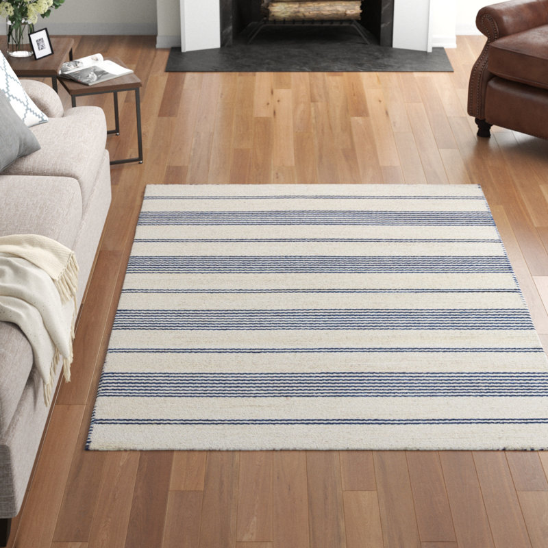 Three Posts Alicea Blue/Cream Area Rug & Reviews Wayfair
